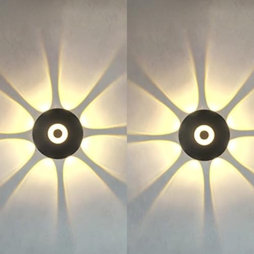 Image of One94Store LED Outdoor UP Down Wall Light 7 Watt Rainproof & Shockproof Aluminium Body 6 Way Wall Step Light Fixture (Warm White) Pack of 2 with 3 Month Warranty