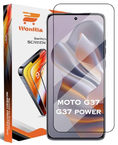 Image of WonRia Pack 1 - Tempered Glass for Motorola G37 | Motorola G37 Power 5G [1 Month Warranty] Edges to Edge 9H Hardness Screen Glass Protector with Easy Installation kit