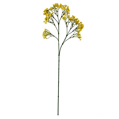 Baby's Breath Flower Spray! Artificial Plastic Silk Stems Gyp Gypsophila[Yellow,16022003-3]