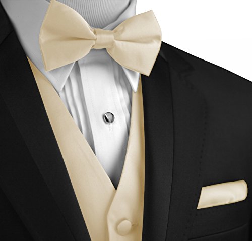Now in LONG. Men's Formal, Prom, Wedding, Tuxedo Vest, Bow-Tie & Hankie Set4