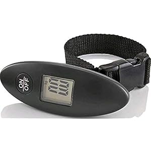 Travelite digitale bagageweegschaal, bagageweegschaal met helder LCD-scherm voor bagage tot 40 kg, comfortabele stevige handgreep, geschikt voor reizen/huishouden