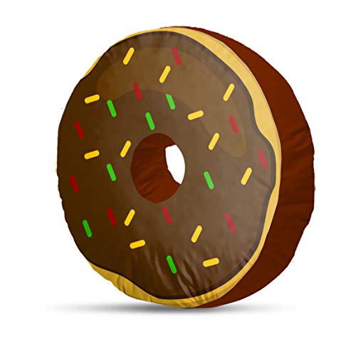 Image of Kesar Enterprises Donut /Doughnut Cushion /Pillow | Velvet Fabric|Birthday Gifts | Soft Toys | Suitable for Wheelchair, Car Seat, Home or Office for Kids Cushion | Size 14x14 inches