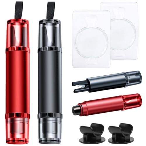 Martillo Coche Rompe Cristales, 2 en 1 Rompe Cristales y Cinturones, Martillo Rompe Cristales Coche, Martillos de Emergencia para Coche para Automóviles Autobuses y Otros Vehículos (Rojo, Negro)