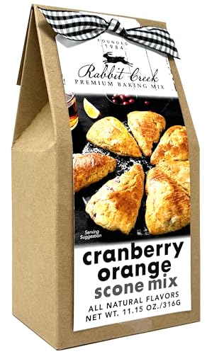 Rabbit Creek Cranberry Orange Cream Scone Mix – Easy To Make Scone Mix, Made in the USA, Cranberry Orange Scones Mix