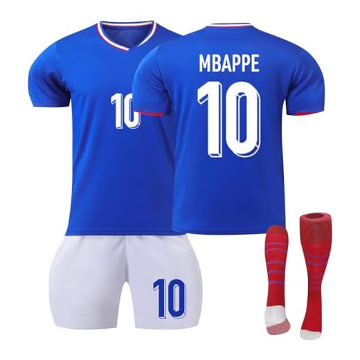 Maillot de Foot Enfant et Homme Maillot Equipe de Football 2024 2025 Nouveau,Ensemble foot Enfant Soccer Jersey 3 Pièces, Équipement Football Garçons/Adultes Entrainement T-Shirt et Short Chaussettes