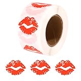 500pcs Kissing Lips Stickers, 1.5in/3.8cm Self-Adhesive Waterproof Hot Rave Kissing Tattoos Stickers for Party Handicraft Home Craft Decoration