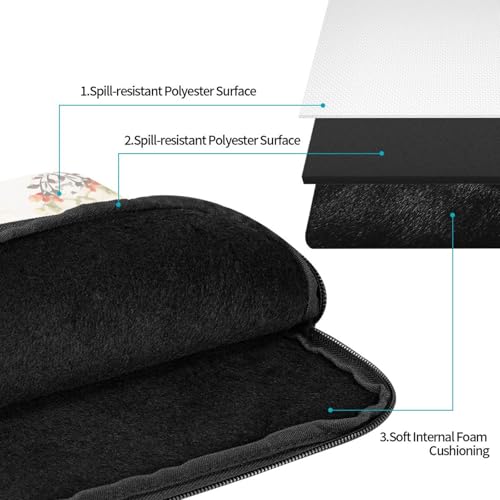 Funda protectora para laptop 12 pulgadas con diseño floral miniatura 3