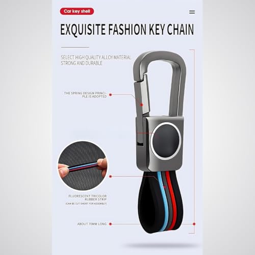 Image of BKN Luxury Metal Soft Car Key Cover Shell with Keychain & Full Protection Compatible with Mahindra XUV 300 and Alturas G4 (3 Button Smart & Flip Key)
