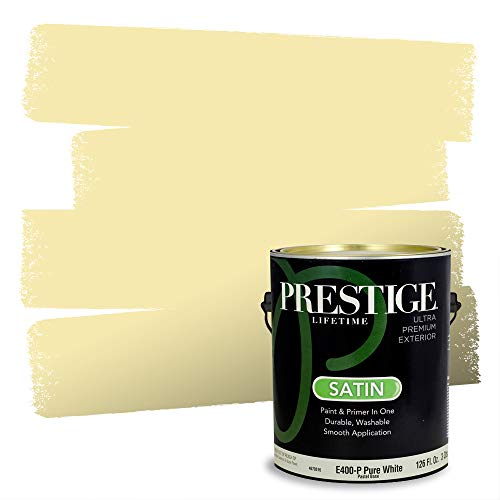PRESTIGE Paints Exterior Paint and Primer In One, 1-Gallon, Satin, Comparable Match of Benjamin Moore* Yellow Lilies*