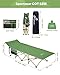Sportneer Camping Cot: 1200D Double Layer Oxford Camping Cots for Adults - Heavy-Duty Foldable Cots for Camping Travel Tent Day Outdoor & Home Guest, Camping Cots with Mattress Carry Bag & 2 Pockets