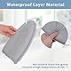 cobee Garment Steamer Ironing Gloves with Finger Loop, Waterproof Anti Steam Mitt, steam Glove, Heat Resistant Garment Steamer Mitt Accessories for Clothes (Gray)