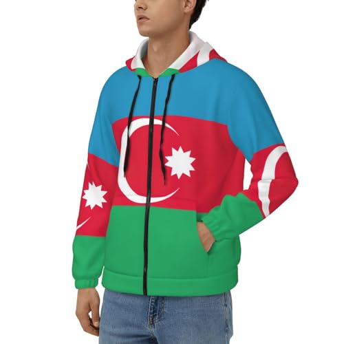 Sweat à capuche Azerbaïdjan sweatshirt zippé homme veste polyester