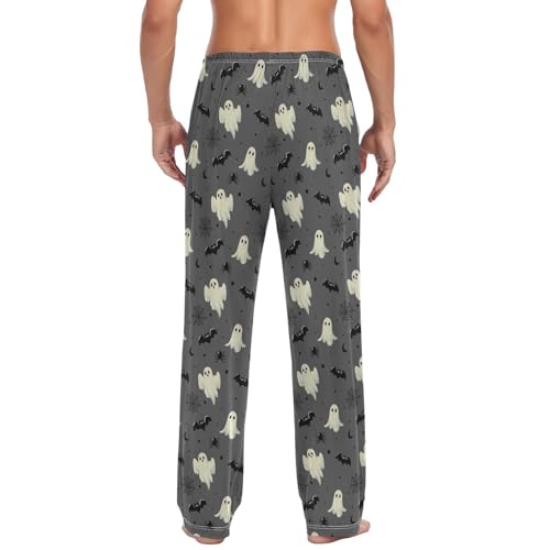 Men's Pajama Pants Soft Comfy Sleep Lounge Sleepwear Halloween Pjs Bottoms with Pockets Drawstring2