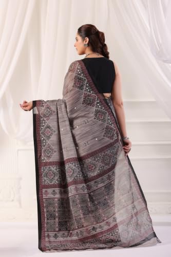 Image of TAMAIRA FASHION Mulmul Pure Cotton Saree For Woman |Office Wear Daily Wear Sarees For Women Without Blouse Piece(Available in 10 Colours)