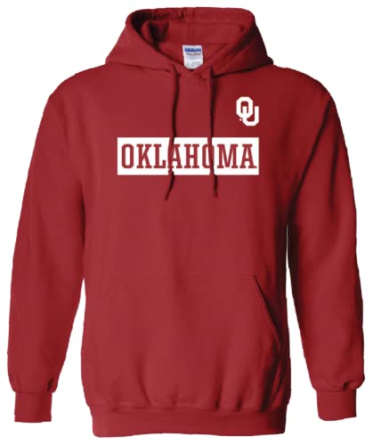 Red & West NCAA Mens Oklahoma Sooners Hoodie Sweatshirt-Oklahoma Sooners-Crimson-Large