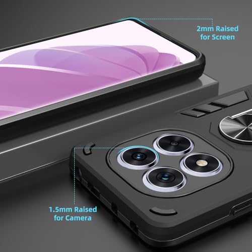 Image of NDCOM for Redmi Note 14 Pro Back Cover | Premium Design Redmi Note 14 Pro Cover for Secure Fit | Redmi Note 14 Pro 5G Back Cover | Ring Holder Case