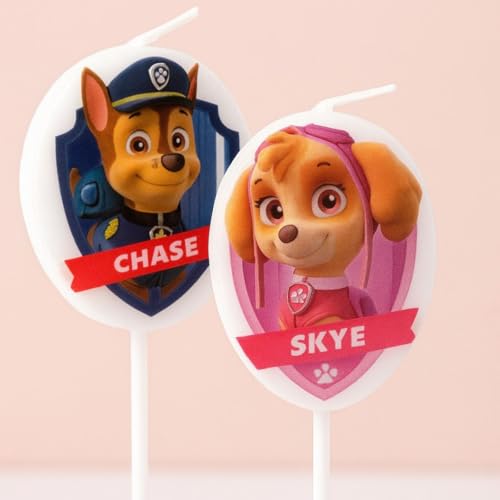 Image of Wanna Party Paw Theme Birthday Decorations-Marshall Chase Cute Cartoon Theme Candles Set for Kids Happy Birthday Cake Decoration, Celebration & Cup Cake Decoration