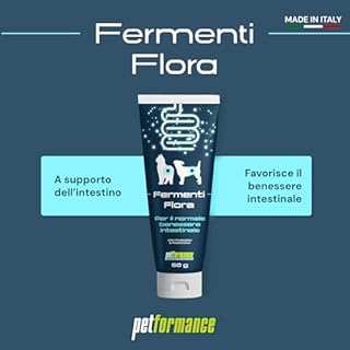 PETFORMANCE Fermentiflora in Pasta – Prebiotico e Postbiotico per Cani e Gatti - Fermenti Lattici con Funzione Digestiva per la Flora Intestinale - 50g