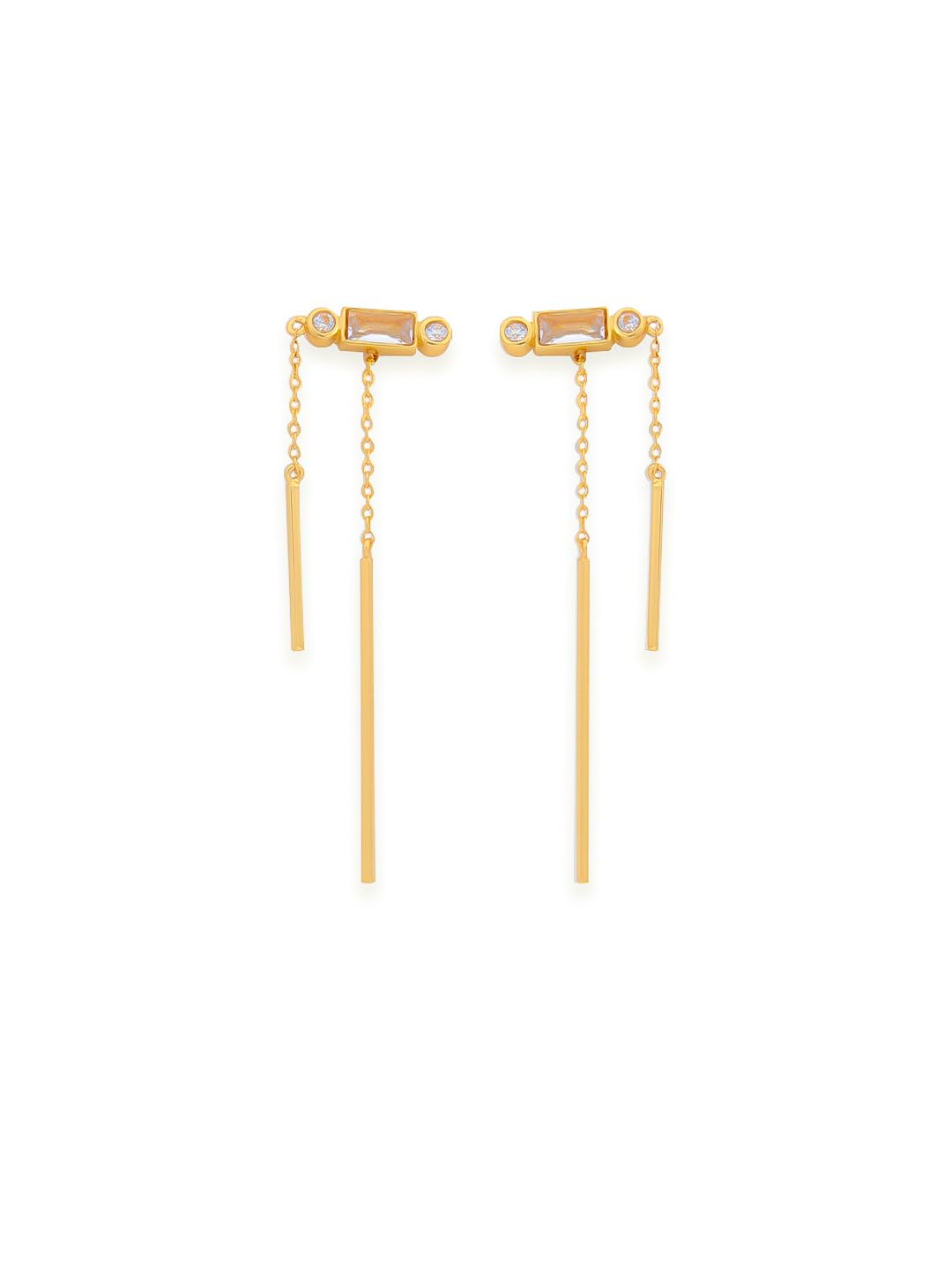 Perfectly Average Needle Earrings For Women |18k Gold Plated Latest Fancy Golden Earring | Trendy & Stylish Stud Tops for Girls | Perfect for Office & Casual Wear (B0CVGT3MRK) Amazon Price History, Amazon Price Tracker