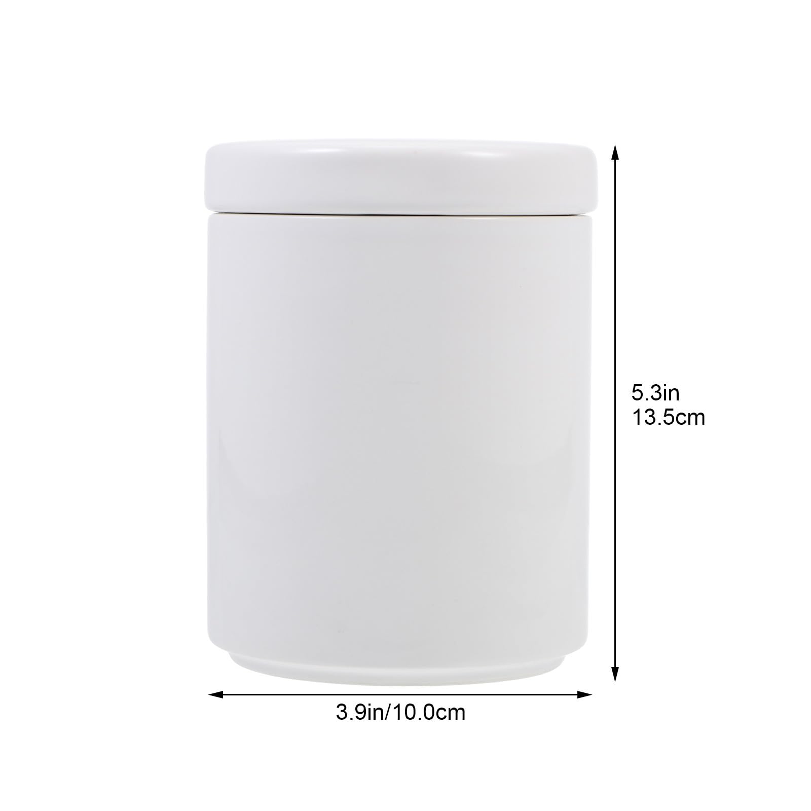 TOYANDONA Contenitore Caffè Sottovuoto in Ceramica Bianco 650ml Coperchio Ermetico e Design Nordico per Conservazione Alimenti e Decorazione Casa