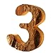 Produktbild Gespout Vintage Massivholzrinde Holz Nummer Zahlen 0-9 DIY Malen Dekorationen für Hochzeit Party Holzzahlen Geburtstag und Geburtstagsparty Dekoration(3)