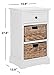 SAFAVIEH Home Collection Carrie Distressed Cream/ Natural Wicker 3-Drawer Storage Nightstand Side Table (Fully Assembled)