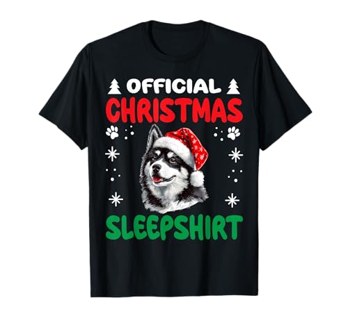 Pijama de Navidad para perro Akita Dog Official Christmas Sleepshirt Camiseta