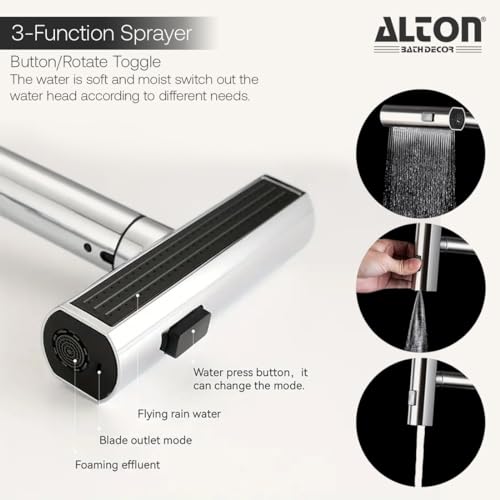 Image of ALTON TSL18070, Single Lever Sink Mixer, Chrome | With Dual Flow Pull-Down Sprayer