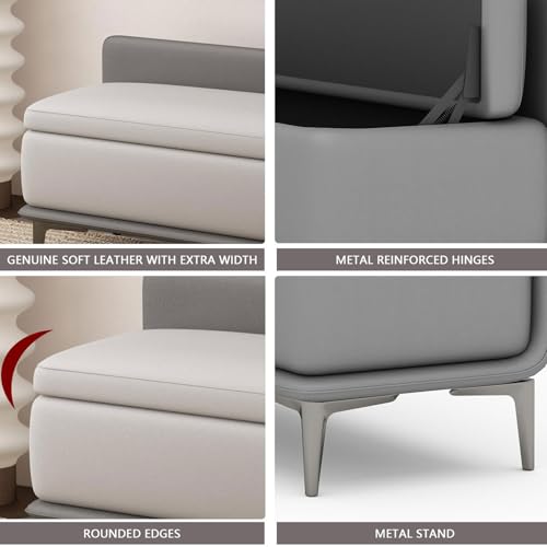 Tabouret de rangement banc chaussures entrée chambre avec grand coffre - 8