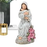 Madre Tiene Figlio Figura, Famiglia Scrivania Scultura, Scultura In Resina Con Illuminazione A LED Per Vetrina Comodino Comò