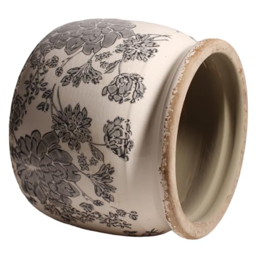 Ceramic-Planters-for-Indoor-Plants-Plant-Pots-with-Drainage-Hole-629in-Flower-Pots-for-Indoor-Plants-Stylish-Planters-Succulent-Pots-Crackle-Glaze-Finish-Plant-Pots-Indoor-Gray Ceramic Planters for Indoor Plants Plant Pots with Drainage Hole 629in Flower Pots for Indoor Plants Stylish Planters Succulent Pots Crackle Glaze Finish Plant Pots Indoor Gray