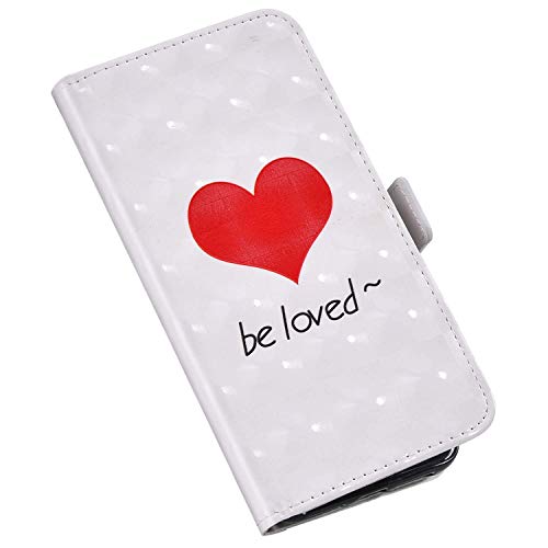 QPOLLY Coque Portefeuille Compatible avec Sony Xperia 10/Xperia XA3 Housse à Rabat Marbre Motif Cuir PU Etui Flip Wallet Clapet Folio Magnetic Cover avec Fonction de Support Porte Carte,Marbre,L'amour