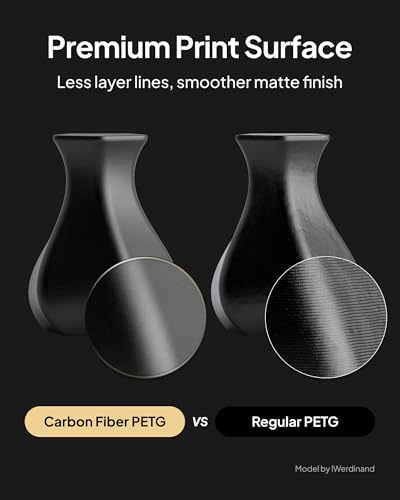 Image of ELEGOO Carbon Fiber PETG Filament 1.75 mm Blue 1KG, High Strength & Rigidity PETG-CF 3D Printing Filament, Abrasion Resistance for Functional Parts, 1kg(2.2lbs) Spool Fits for Most FDM 3D Printers