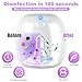 Qualirey Portable Pacifier Disinfection, Mini UV Light Disinfection, 99.99% Disinfection in 3 Mins, USB Rechargeable, Mini UV-C Disinfection Box for Baby Pacifier, Bottle Nipples, Teethers (White)
