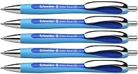 Schneider Slider Rave XB Kugelschreiber, 5 Stück, Hellblau-Blau – Ansicht 1