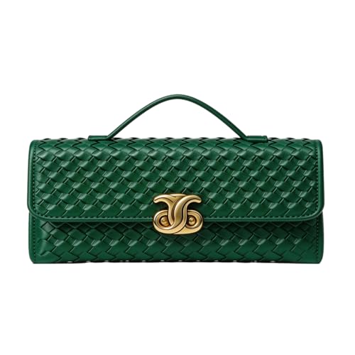 Image of JYG Woven Handbag for Women Fashion Evening Shoulder Bag PU Leather Handmade Clutch Purse Casual Crossbody Bags 2024
