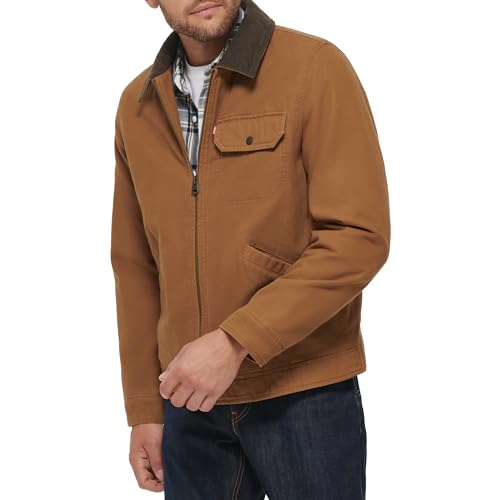 Image of Levi's Men's Workwear Cotton Canvas Corduroy Collar Depot Jacket