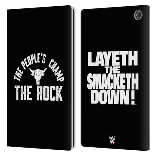 Étui portefeuille WWE The Rock en cuir pour Amazon Fire Max 11 2023