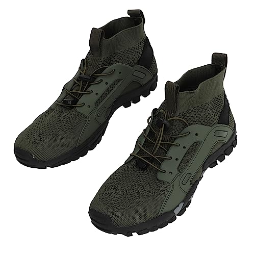 Fockety Zapatos de Vadeo para Hombres, Transpirables OD Green Safe Men Zapatos de Senderismo para Pescar (45)