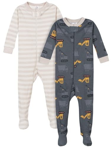 Image of Gerber Baby-Boys 2-Pack Footed Pajamas