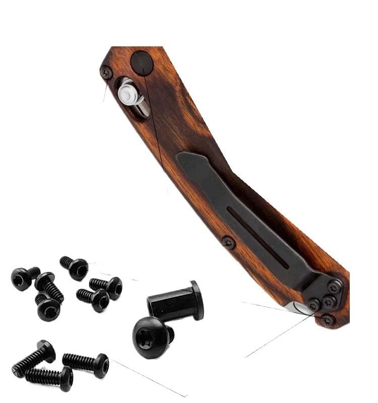 10ピースセット CNCチタン合金トルクスネジとピボット交換用 North Fork 15031 スケールハンドル固定具に適合(Bl