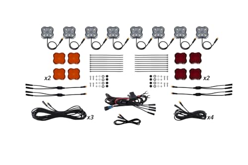 Diode Dynamics Stage Series Single Color LED Rock Light Kit (8-Pack), without Magnet Mounts