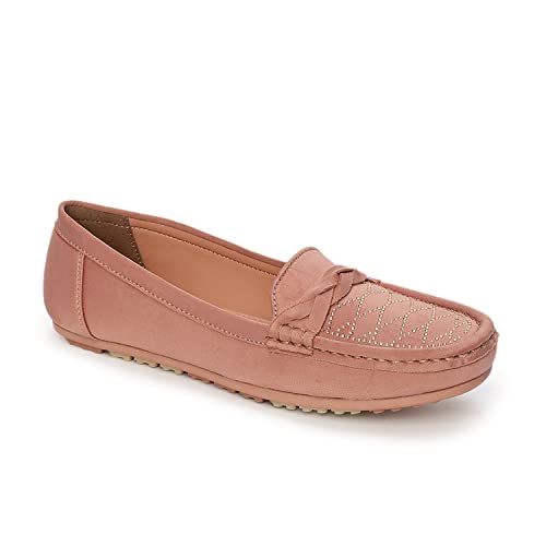 Image of Marc Loire Womens Soft Comfortable Anti Slip Flat Loafers for Casual & Office Wear