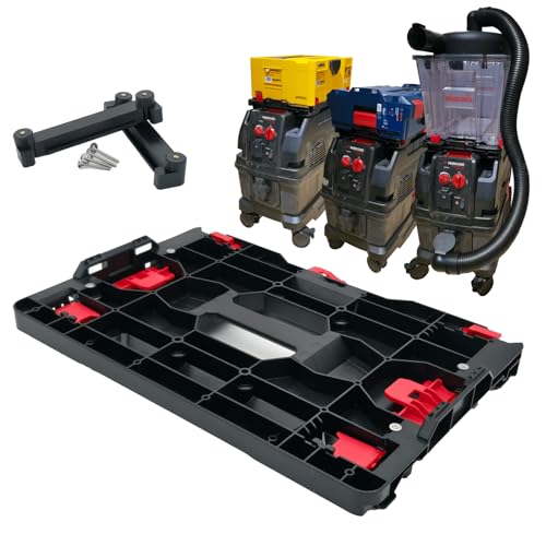 Adapter passend für Systainer, L-Boxx, Makpac kompatibel mit Parkside PPWD A1 B2 (Hybrid-Plate mit Adapter vormontiert)