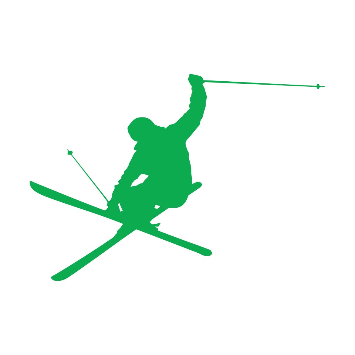 Ski Wall Sticker Skiing Wall Decal Skier Art Decal Ski Jumping Freestyle Sports Wall Window Decoration Murals Bedroom Extra Large - 84x105cm โ image 1