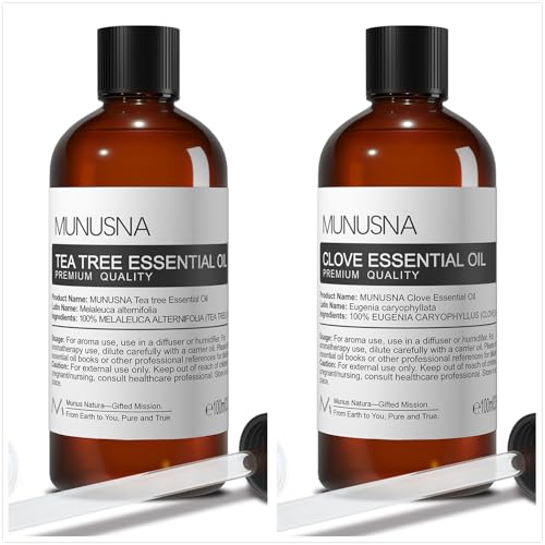 Aceite esencial de árbol de té y clavo para aromaterapia