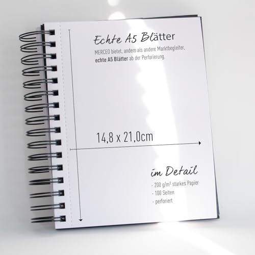 Premium Sketchbook DIN A5-100 Seiten, 200 g/m² Papier - Skizzenbuch perfekt für Künstler & Designer oder Kinder - Ideal für Skizzen, Zeichnungen & Notizen - Robustes Hardcover mit Ringbuchbindung