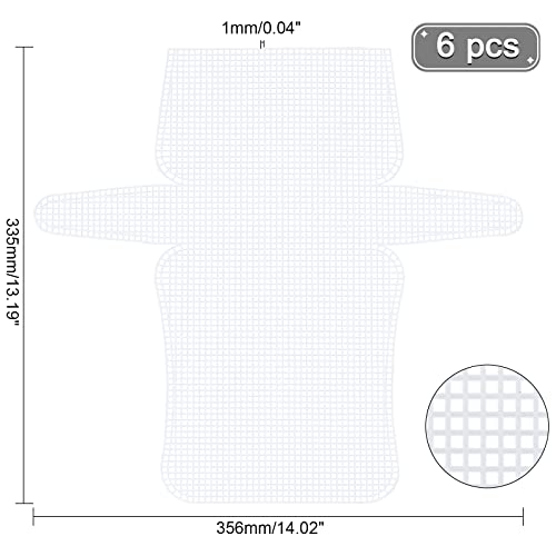CHGCRAFT 6 Pcs Square Mesh Plastic Canvas Sheets Crossbody Purse Bag Making Accessories - Image 2
