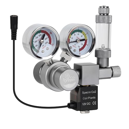 Regulador co2 Acuario DC Solenoide,co2 Regulator para Acuario Calibre Doble