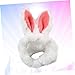 DOITOOL 2pcs Adorable Rabbit Ear Headband for Small Dogs Warm Pet Headdress Bunny Accessories Soft Pet Dress up